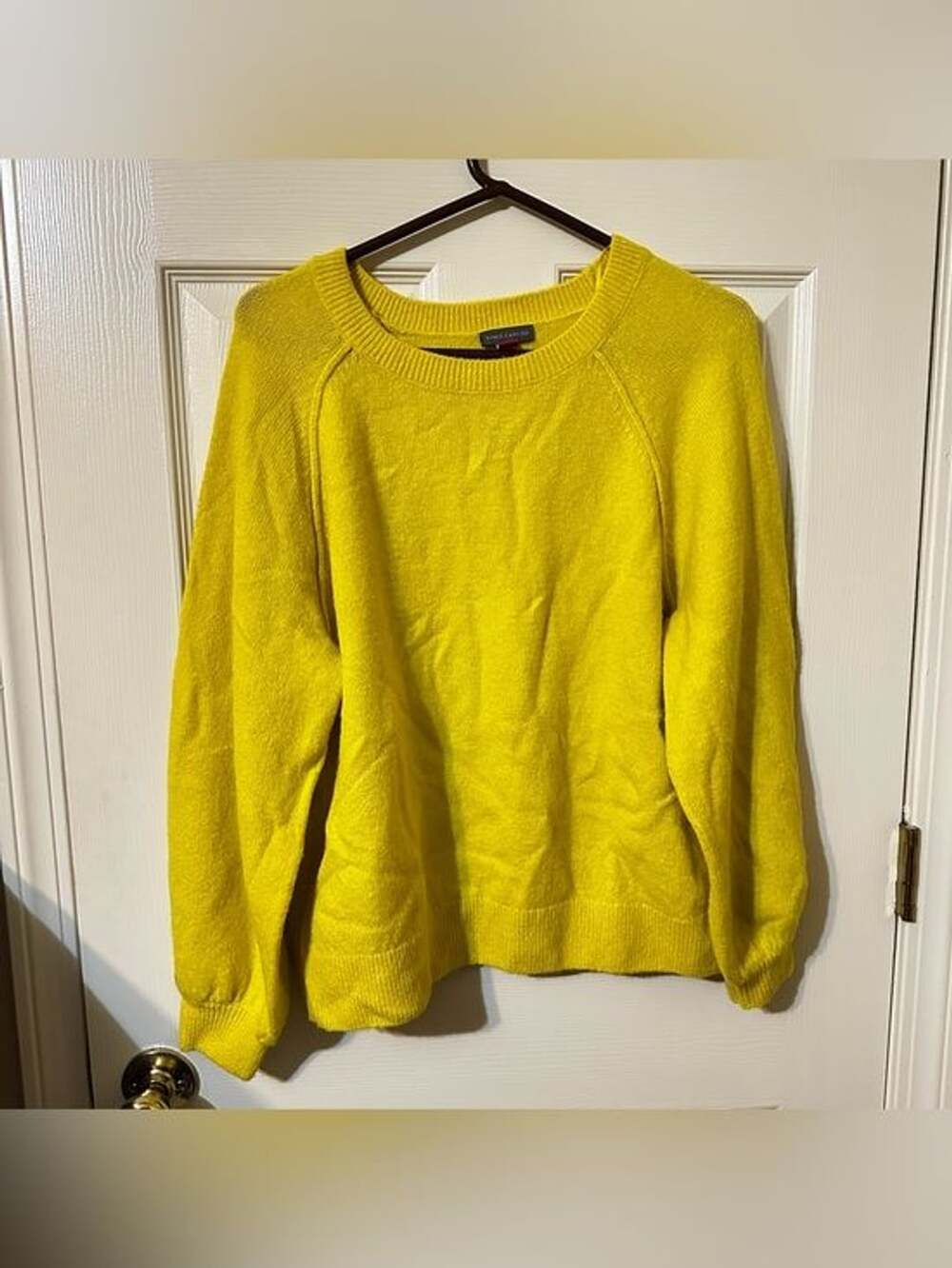 Vince Camuto Women's Yellow Crewneck Sweater